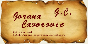 Gorana Čavorović vizit kartica
